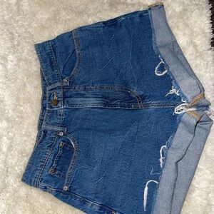 BDG Distressed Blue Jean Shorts